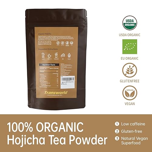 Miniatura 2 de Hojicha Powder Orgánico Matcha Tostado Té Verde Polvo Estilo Japonés (1.76 oz)