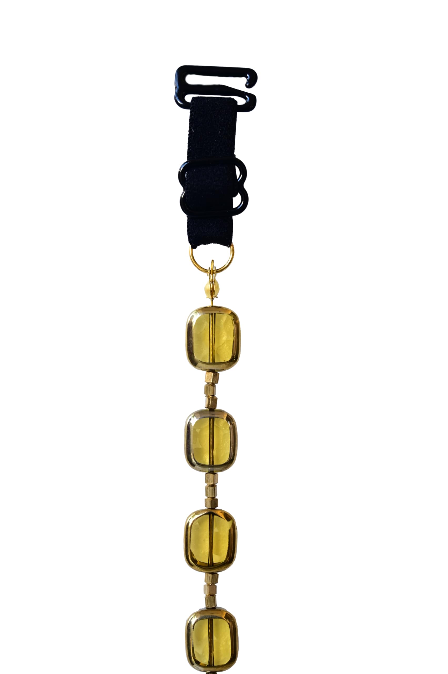 the ramp rush Amber Dusk Golden Beaded Bra Straps for Women | Designer Glass Bead Shoulder Jewellery | Adjustable Luxury Strap Pair for Strapless, One-Shoulder & Saree Blouse Outfits_Parent-picture-37