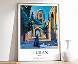 10 Tehran Print Tehran Travel Poster Middle East Travel Print Islamic Decor Gift for Muslim Ira A4 Poster on Canvas - Inspirador Motivacional Arte de la pared Vida diaria Cita alentadoras frases cort