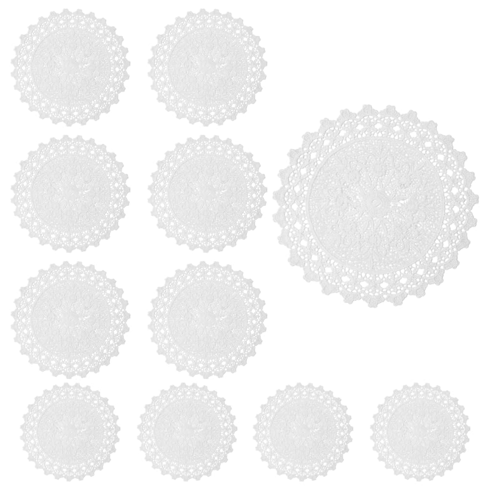 Crochet Lace Doilies, 11PCS Handmade Table Mats for Dining Tea Party