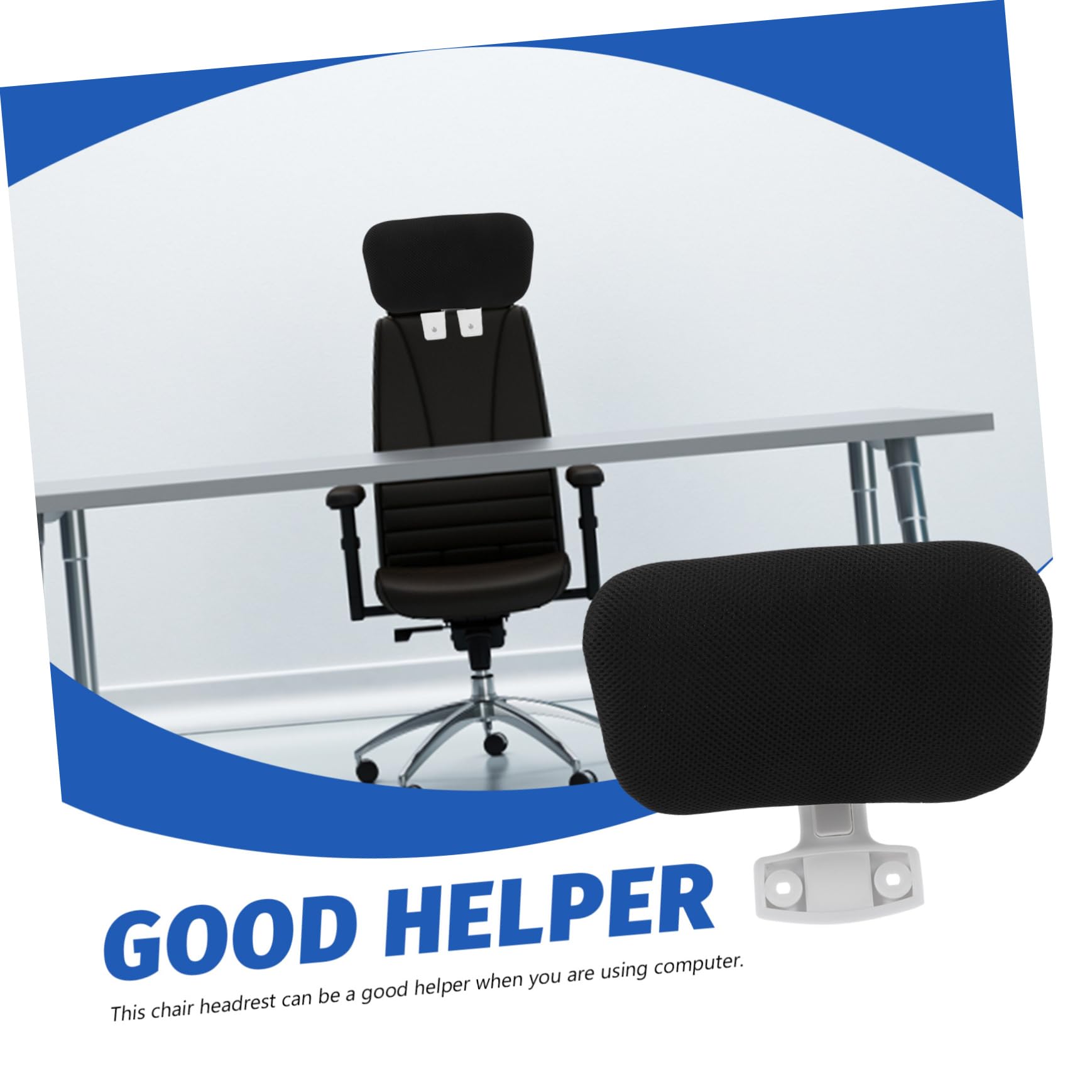 Zerodeko Almohada para Reposacabezas De Silla De Oficina Cojín Cabeza Protección Cuello para Uso Computadora o Silla De Trabajo Color Negro y