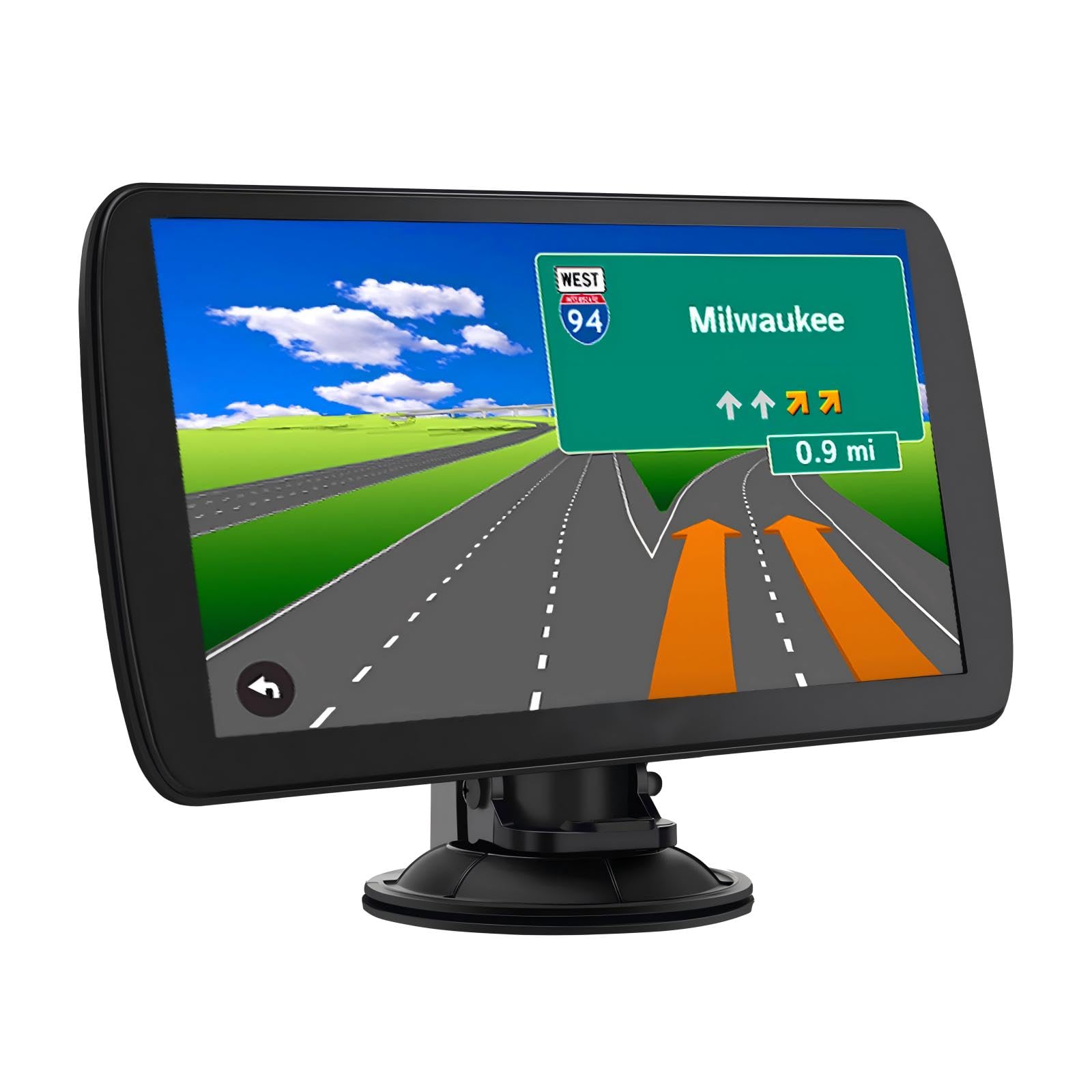 Navegador GPS con 9 Pulgadas Pantalla Táctil para Camiones y Coches, Actualizaciones de Mapas de Europa para Toda la Vida
