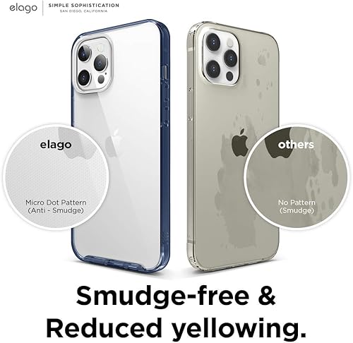 Miniatura 4 de elago Funda híbrida transparente compatible con iPhone 12 Pro Max de 6.7 pulgadas (azul pacífico) - Funda protectora a prueba de golpes