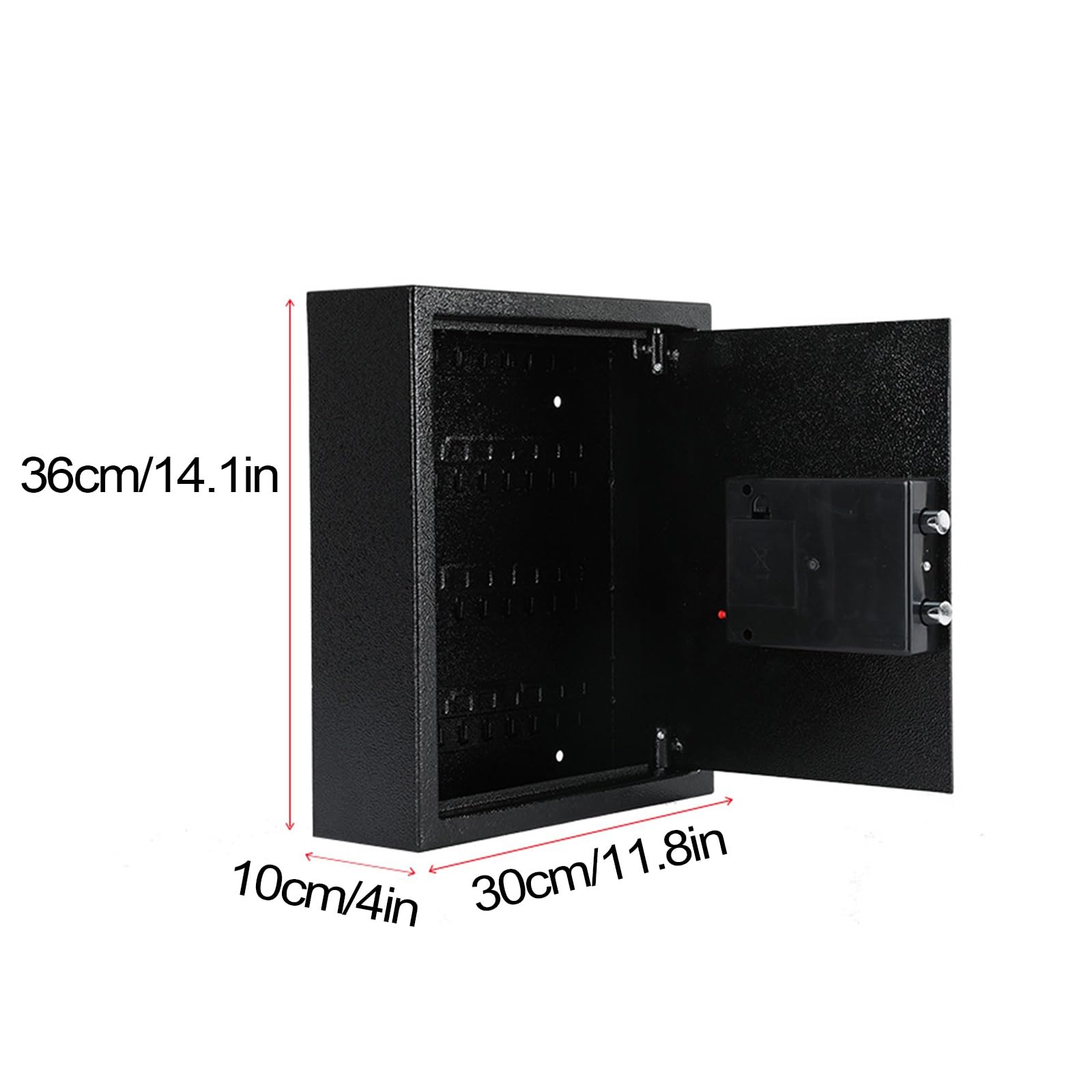 Sejf Mały Biurowy Elektroniczny Sejf Szyfrowy w Całości Wykonany ze Stali z Kluczem Awaryjnym Solidny Rygiel Duża Pojemność Strongbox do Domu, Biura