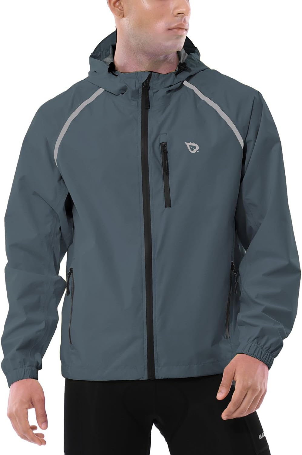 BALEAF Mens Rain Jacket Waterproof Windbreaker Running Cycling Golf Hiking Gear Hood Lightweight Reflective Packable BALEAF Mens Rain Jacket Waterproof Windbreaker Running Cycling Golf Hiking Gear Hood Lightweight Reflective Packable