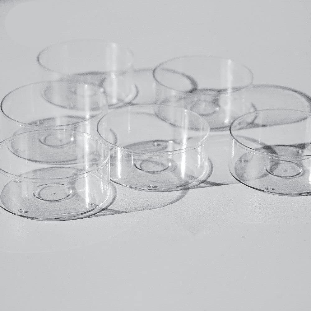 KROKIO® - Transparent Clear Round Shape Tealight Cups for Candle Making Resin Art & Craft Cup DIY (50Piece)-image-49