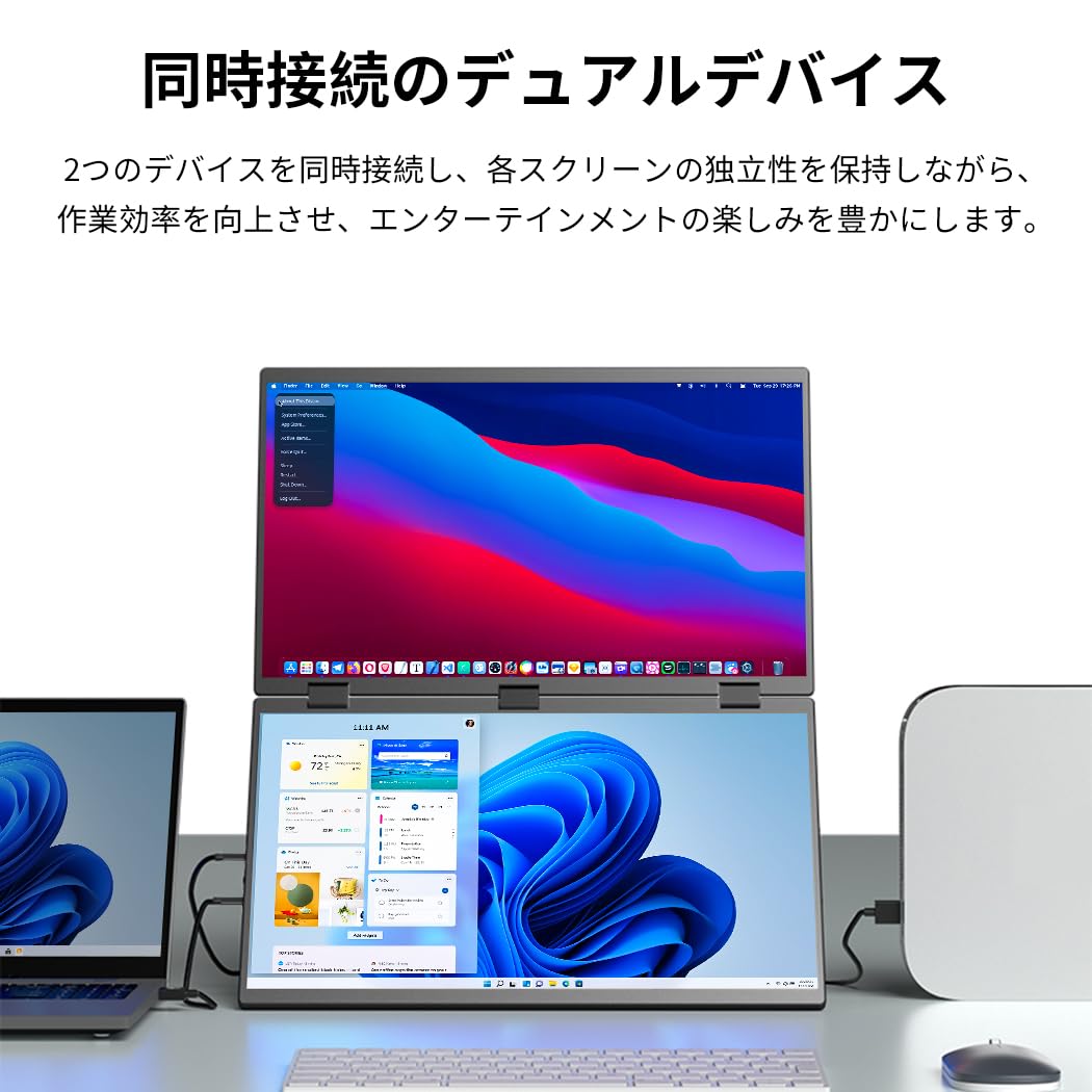 Amazon.co.jp: Cuview デュアル モバイルモニター 18.5インチ デュアル