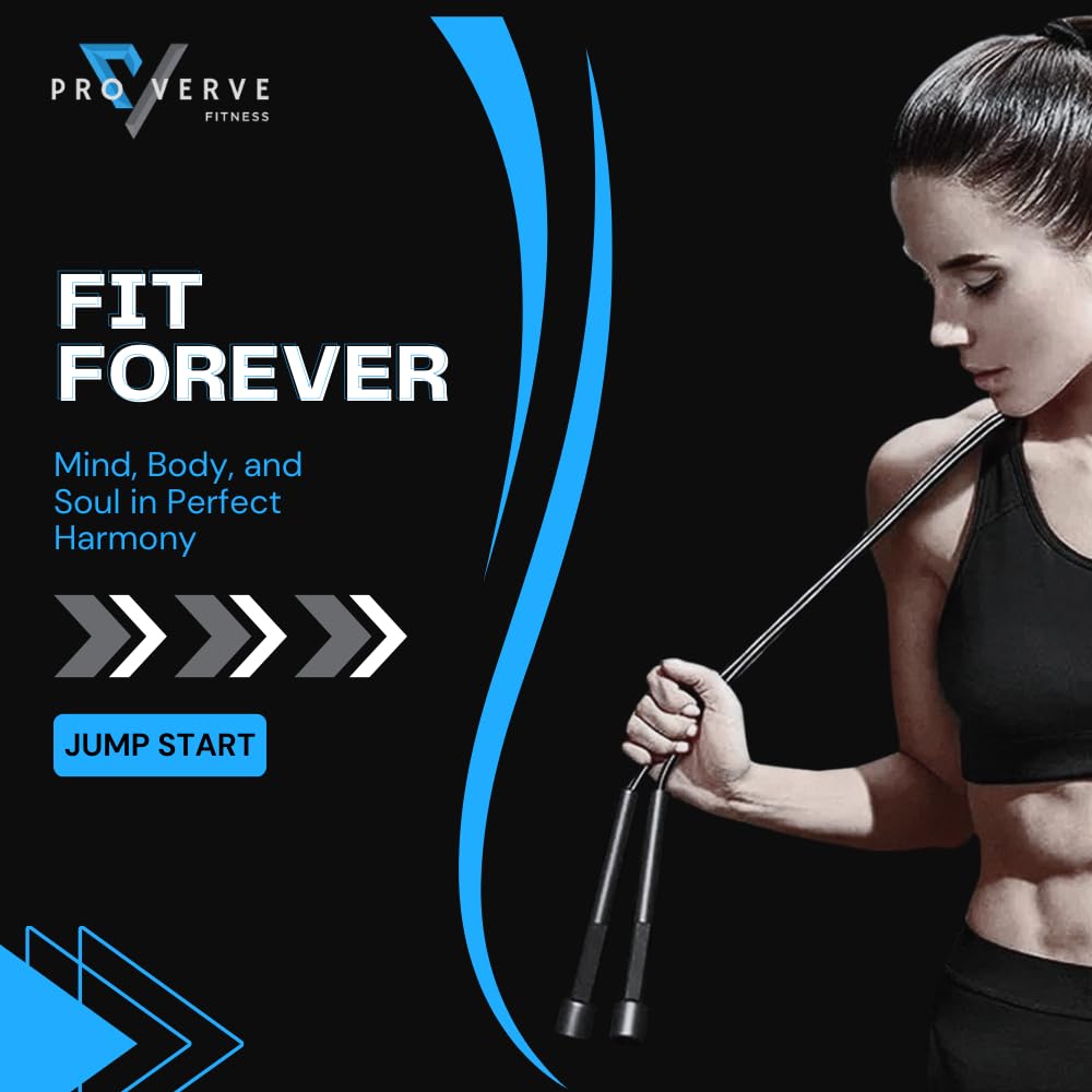 PROVERVE Tangle-Free Skipping Rope for Men, Women, and Children - Cotton Jump Rope for Gym Exercise, Workout, and Weight Loss (Pack of 1) 3