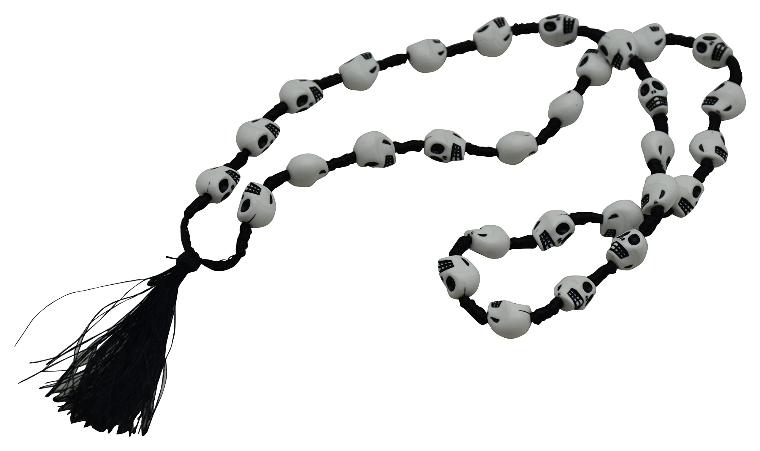 Jagmag® Khopdi Mala, Halloween Skull Mala Beads,Scary Costume Necklace, Halloween Skull Necklace, Skull Knotted Necklace, Halloween Costume Neckless, Fancy Dress Scary Dress Neckline - Image 3 thumbnail