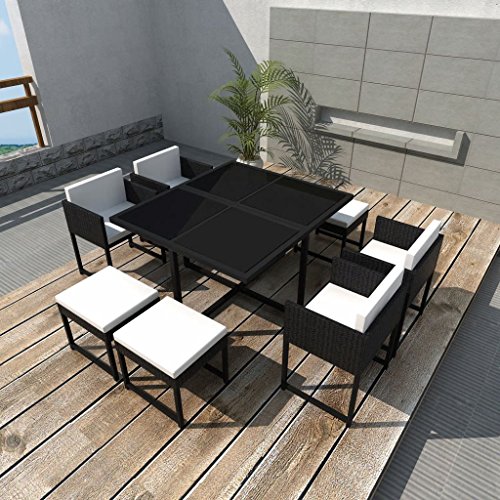 Afilador De Cuchillos, Accesorios Manuales Extraibles Para Cuchillos De 4 Etapas En Oferta Conjunto De Mesa Y 4 Sillas Y 4 Taburetes De Jardín,Conjunto De Comedor De Exterior 21 Piezas Para Jardín Terraza Patio En Poli Ratán,Cojines Extraíbles,Negro