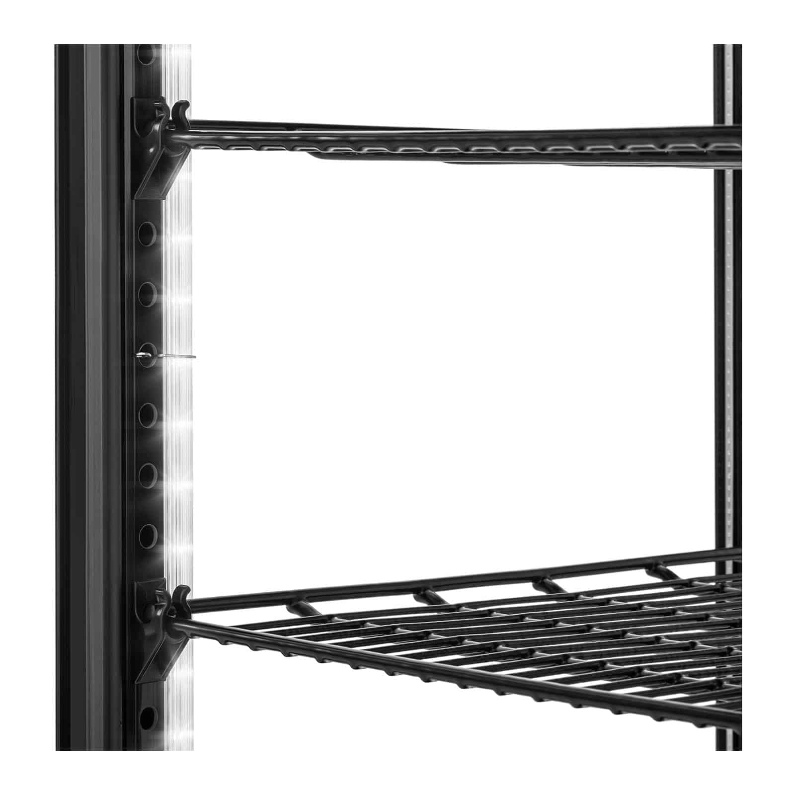 Royal Catering Vitrina Refrigerada Para Hostelería RCCC-58-BT (Capacidad: 58 L, Temperatura: 0-12 °C, Con 3 niveles e iluminación LED)