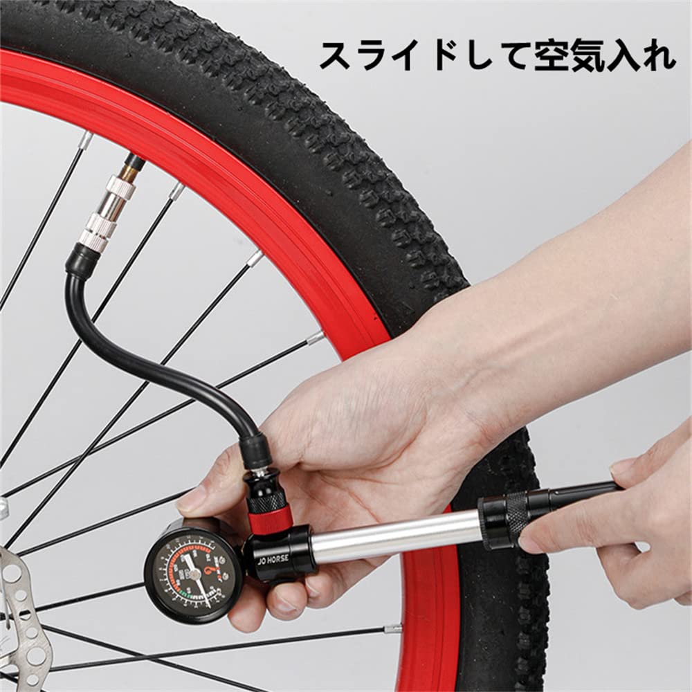 Amazon | SITEDAN 自転車 空気入れ 携帯ポンプ エアゲージ付き 米式