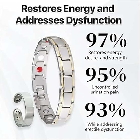 CopperPulse Prostate Wellness Band & Ring, Copper Pulse Prostate Wellness Band + Coppermag Prostate Therapy Ring, Copper Ring + Copper Wristband, for Men Prostate Relief (Silver)