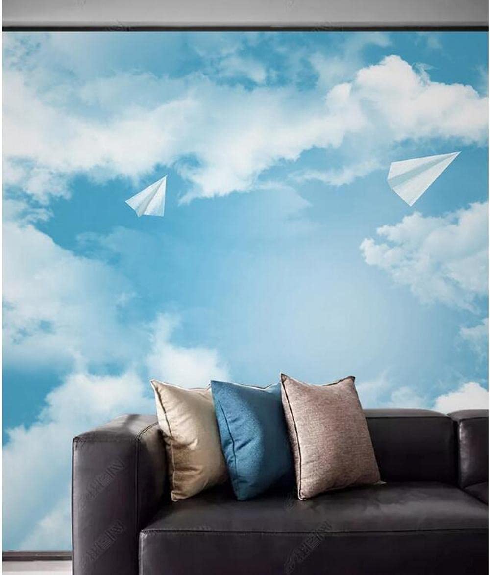 Amazon カスタムホームセンターブルーホワイトクラウド壁紙シームレス 壁画壁紙家の装飾リビングルーム 350cmx256cm 137 8x100 196inch 壁紙
