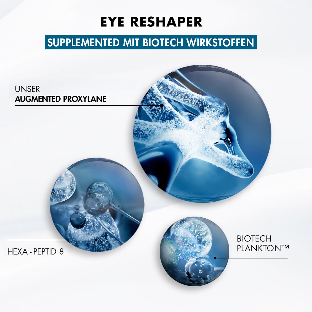 Biotherm Force Supreme Eye Reshaper, Anti-Falten Augencreme für Männer mit Multi-Lifting-Effekt, für eine revitalisierte und straffere Augenpartie, mit Proxylane, Koffein & Hexa-Peptid 8, 20 ml