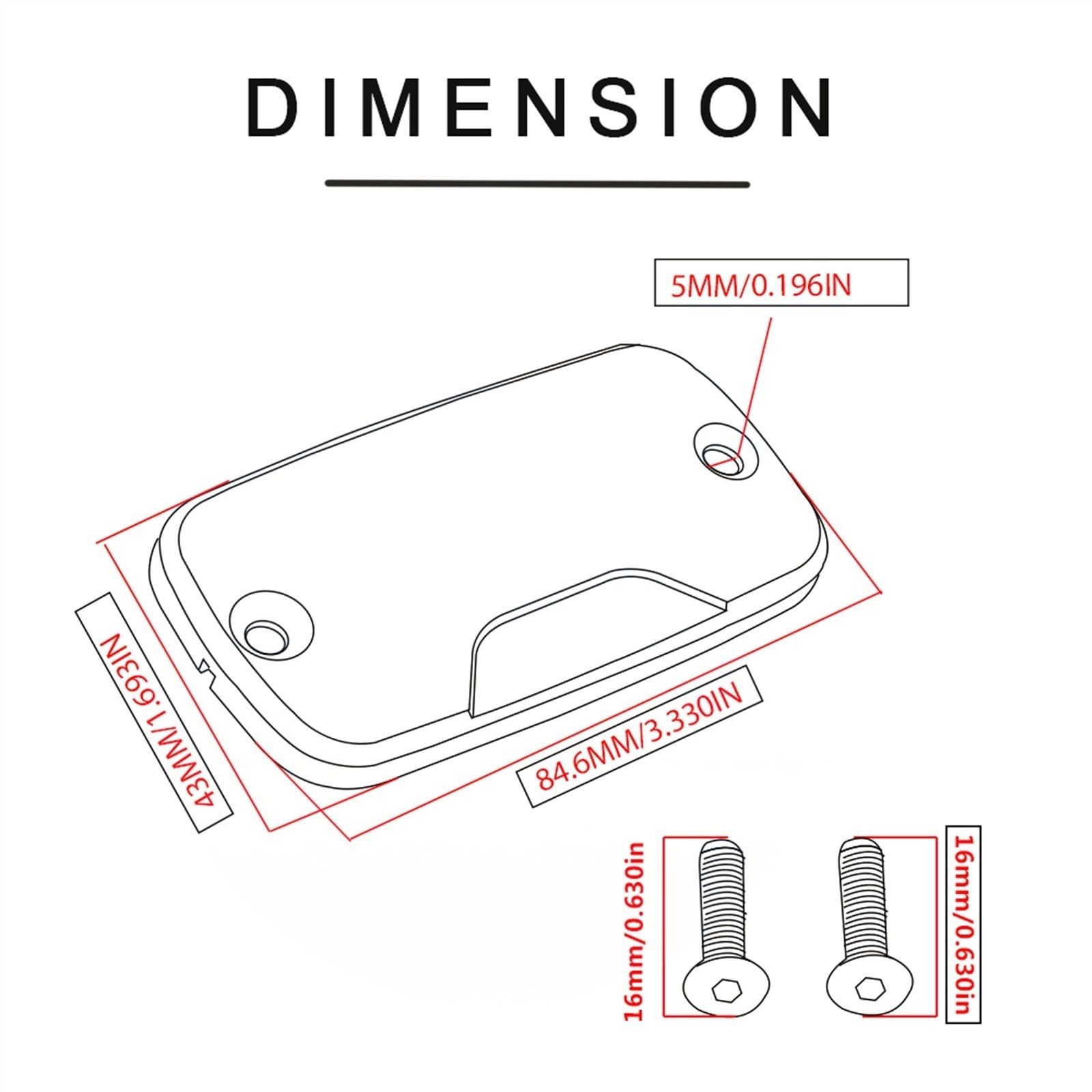 Accessori per serbatoi Accessori Moto Anteriore Serbatoio Freno Cilindro Del Fluido Della Copertura Per HONDA CBR929RR CBR929 RR CBR 929 2000-2002 2001(Black)