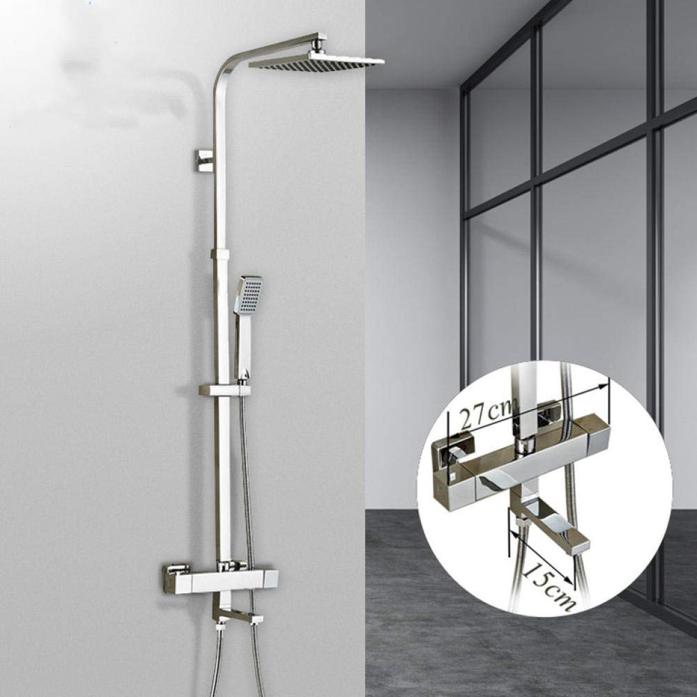 Robinet de douche thermostatique stable fini chromé anti-brûlure