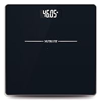 Vista 1 de NUTRI FIT Báscula digital de baño para pérdida de peso, 50g/0.1lb de discrepancia, pantalla LCD retroiluminada transparente y tecnología de paso