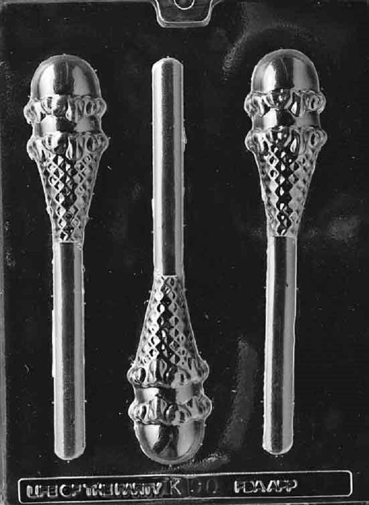 Grandmama's Goodies K090 Ice Cream Cone Pretzel Lollipop Lolly Chocolate Candy Soap Mold (3 Pack)