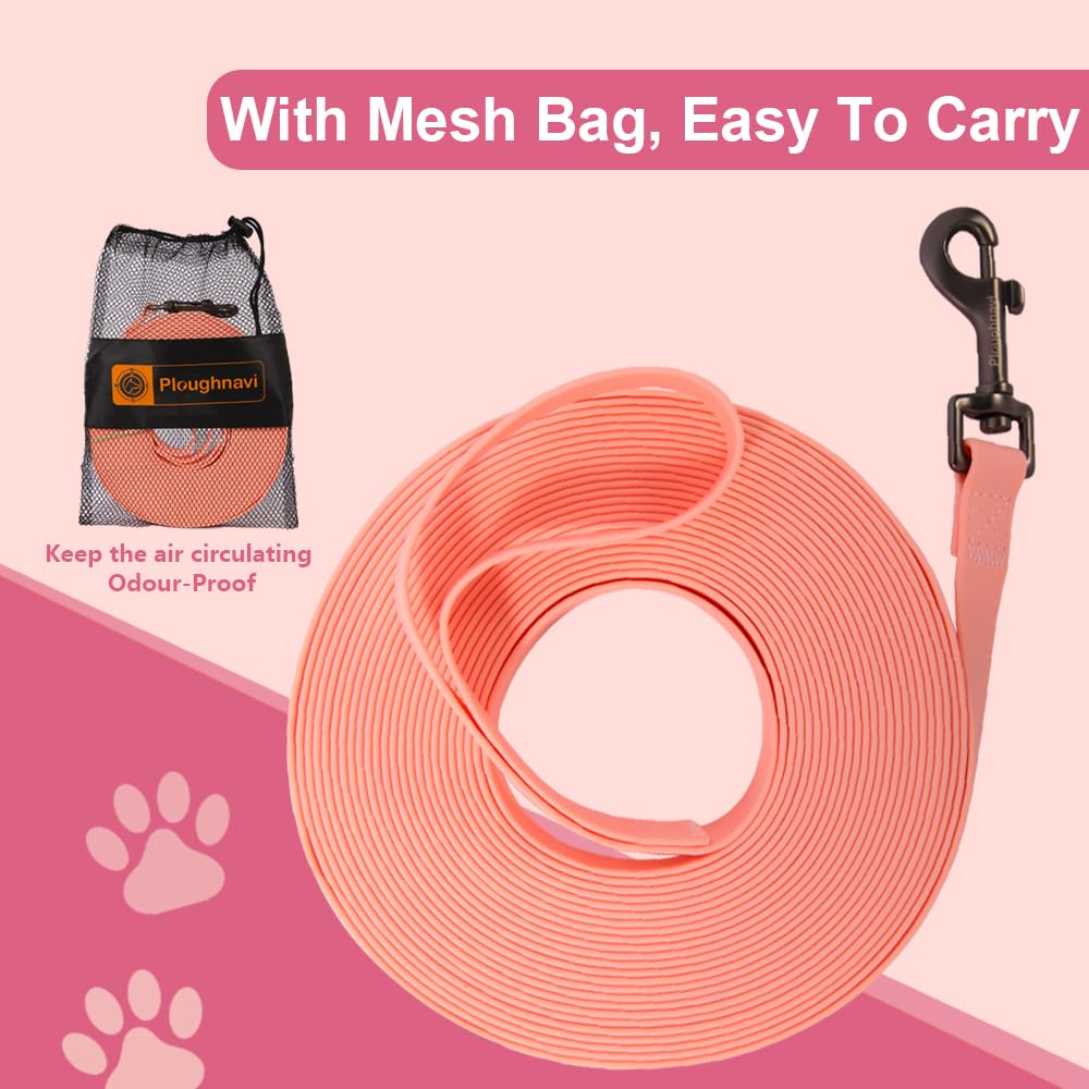 Longe pour Chien,Laisse pour Chien avec poignée et Sac de Rangement, Laisses de Dressage étanches pour Chiens,1.5m/3m/5m/10m/15m Longe Robuste pour Petits, Moyens et Grands Chiens
