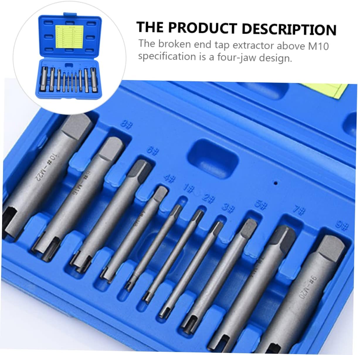 10Pcs Durable Screw Extractor Set Damaged Screw Remover Tools for Home Repair Includes Heavy Duty with Storage Box