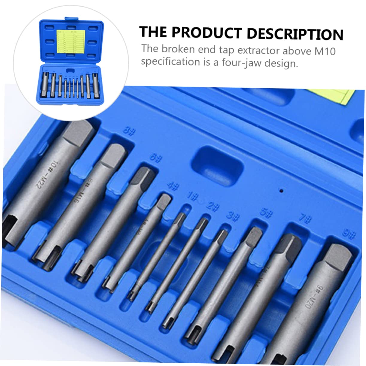 10 Pezzi Kit Estrattori Viti Lega Robusti Testa Rotta Maschi Domestico Industriale Riparazione Manutenzione Pulizia Antiruggine Usura
