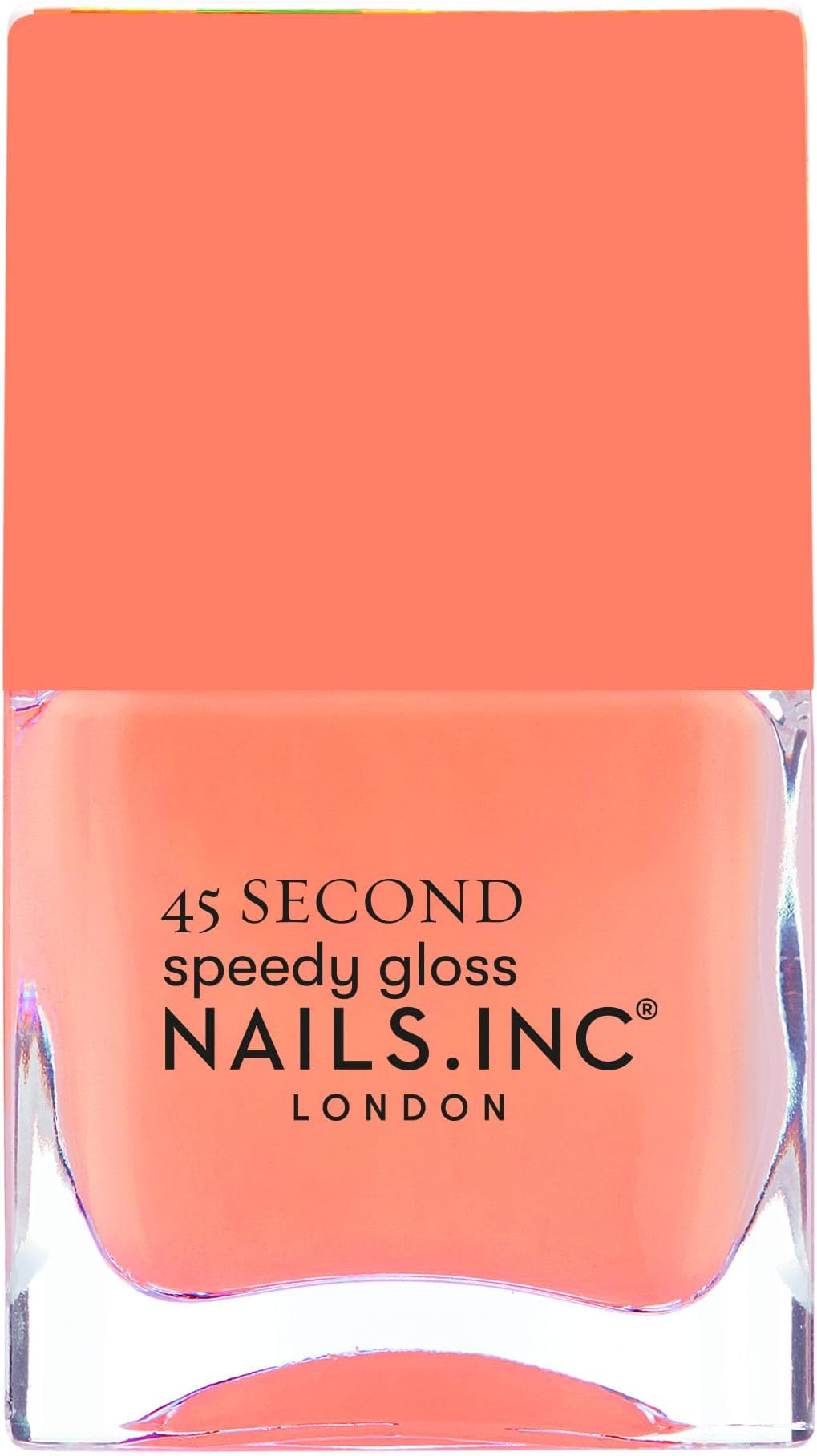 45 Second Speedy Gloss, Bella, Pastel Coral, Neon, No Chip, Long Lasting, Quick Dry, Air Dry, Professional Manicures & Pedicures, Fingernails & Toenails, Vegan Nail Polish, 0.47 Fl Oz