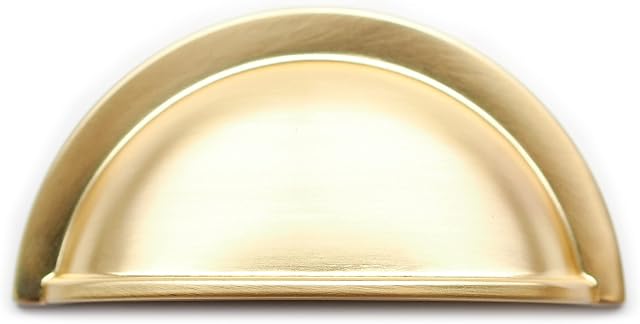64mm Brushed Brass Cup Handle for Kitchen Cabinets | Bedroom | Bathroom | Furniture | Cupboards