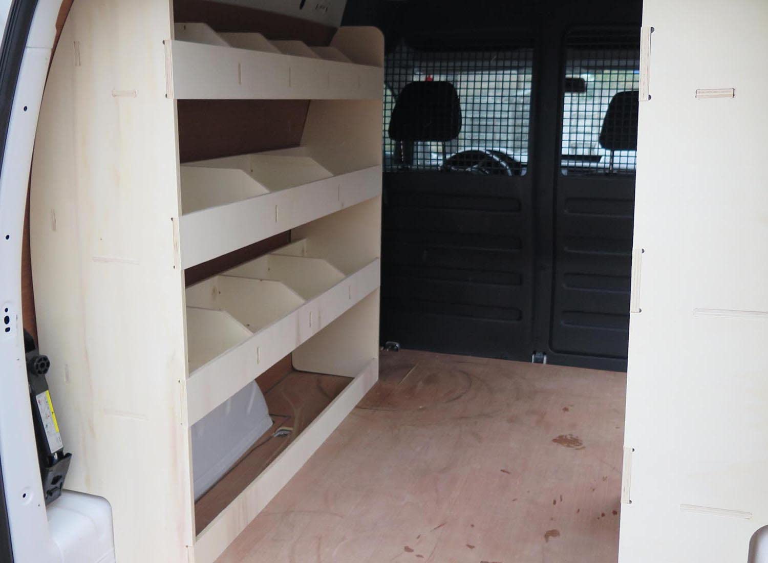 Vanify - Kompatibel mit Volkswagen Caddy L1 2003-20 Fahrzeugeinrichtung Fahrzeugregale, doppelte Regale hinten