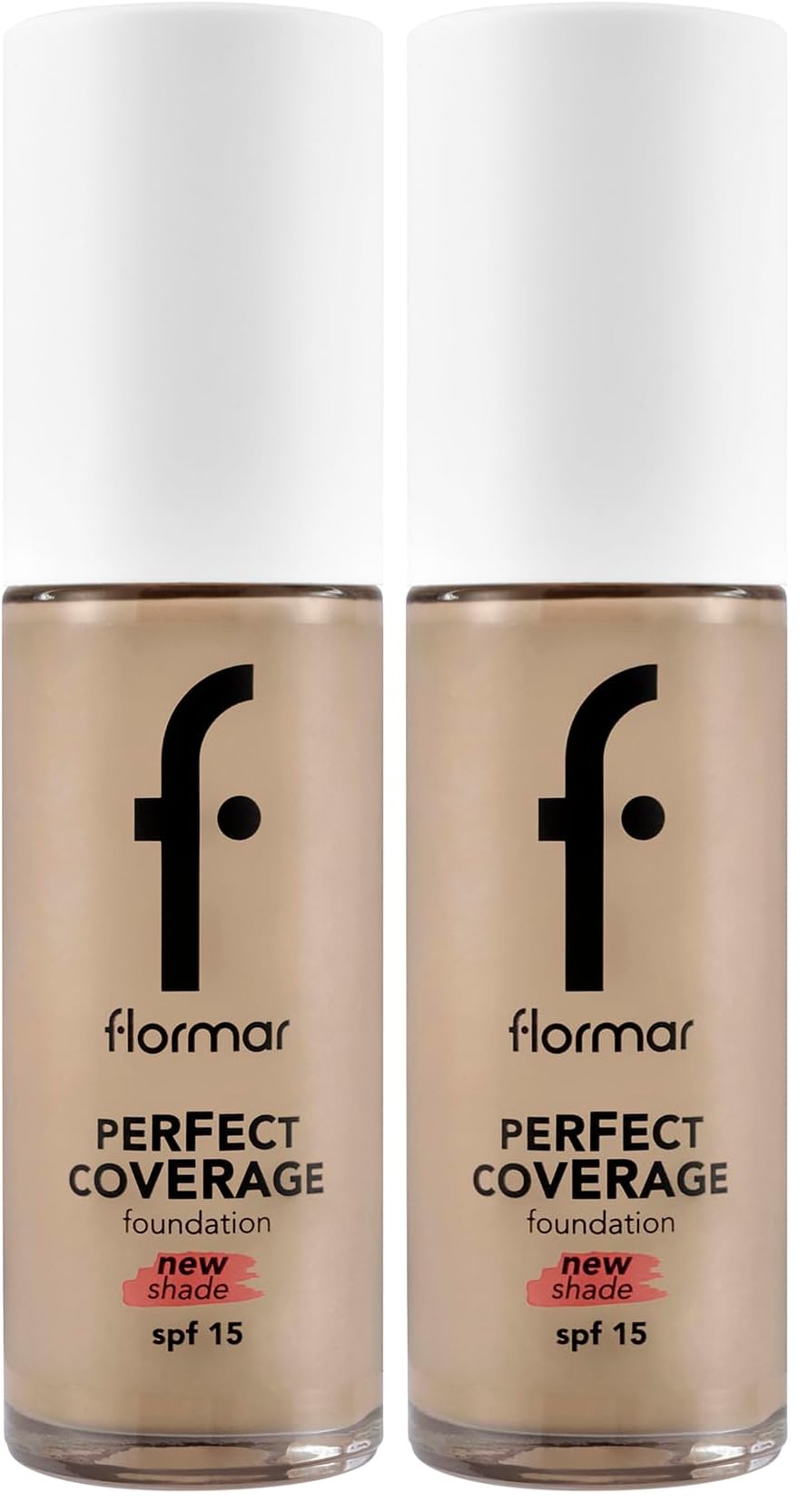 Flormar Perfect Coverage Yüksek Pigmentli & Yarı Parlak Bitişli SPF15 Fondöten (2 paketi)