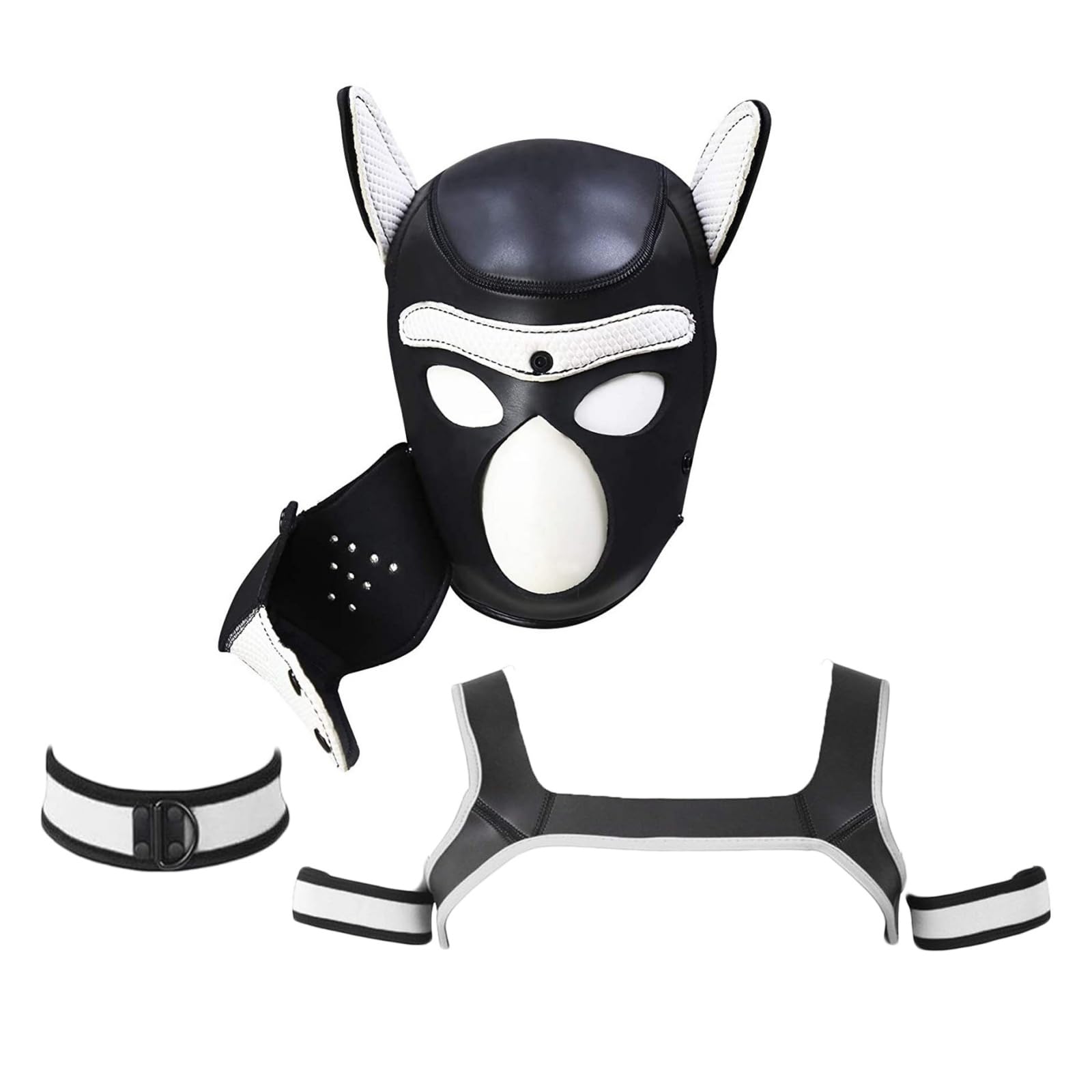 taxekoz Role Play Dog Party Mask, Soft Latex Dog Mask with Ears, Puppy Mask for Cosplay Party Masquerade Set (Contain: Mask - Image 2