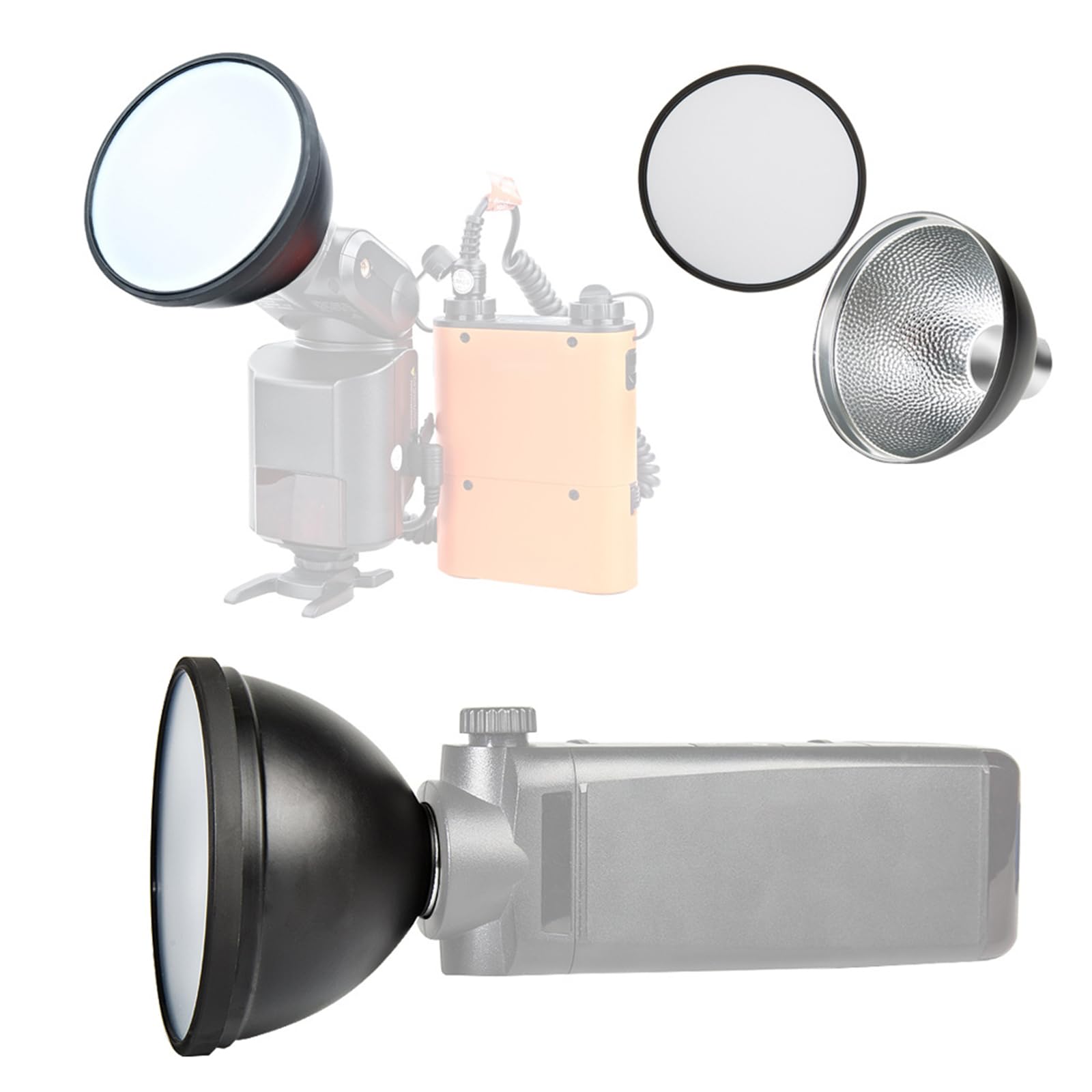 QERPON Professional Light Diffuser for AD-S2 Reflector for Photography Soft and Even Lighting Modifier