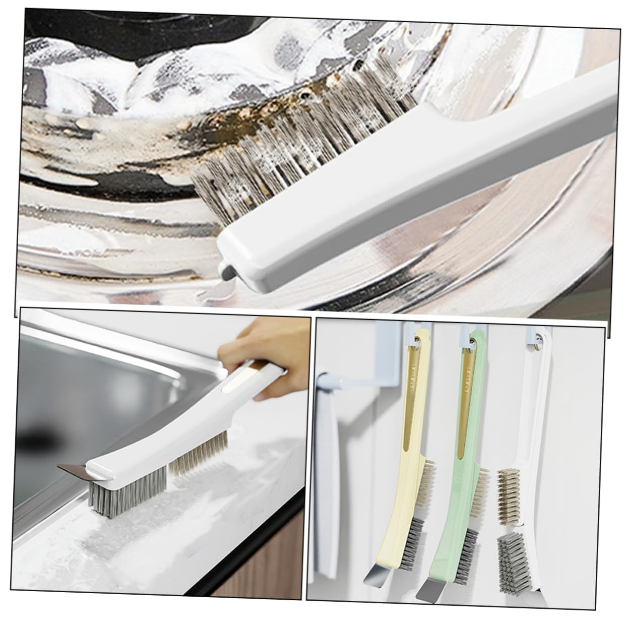 Healeved 12piezas Cepillo Limpiador para Cocina Cepillo para Encimeras De Estufa Limpiador De Horno con Raspador y Accesorios para Eliminar Grasa y Suciedad Grietas y Esquinas