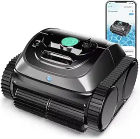 WYBOT Aspirador De Pó Robótico C1 Para Piscinas Enterradas, Limpador Sem Fio Com Autonomia 150 Minutos Até M², Limpeza Paredes E Linhas Água, Navegação Inteligente 4 Em 1, Suporte Aplicativo