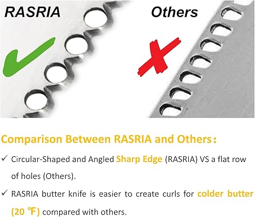 Miniatura 6 de Cuchillo esparcidor de mantequilla para mantequilla fría por encima de 20 , rebanador de mantequilla, rizador de mantequilla, rallador de