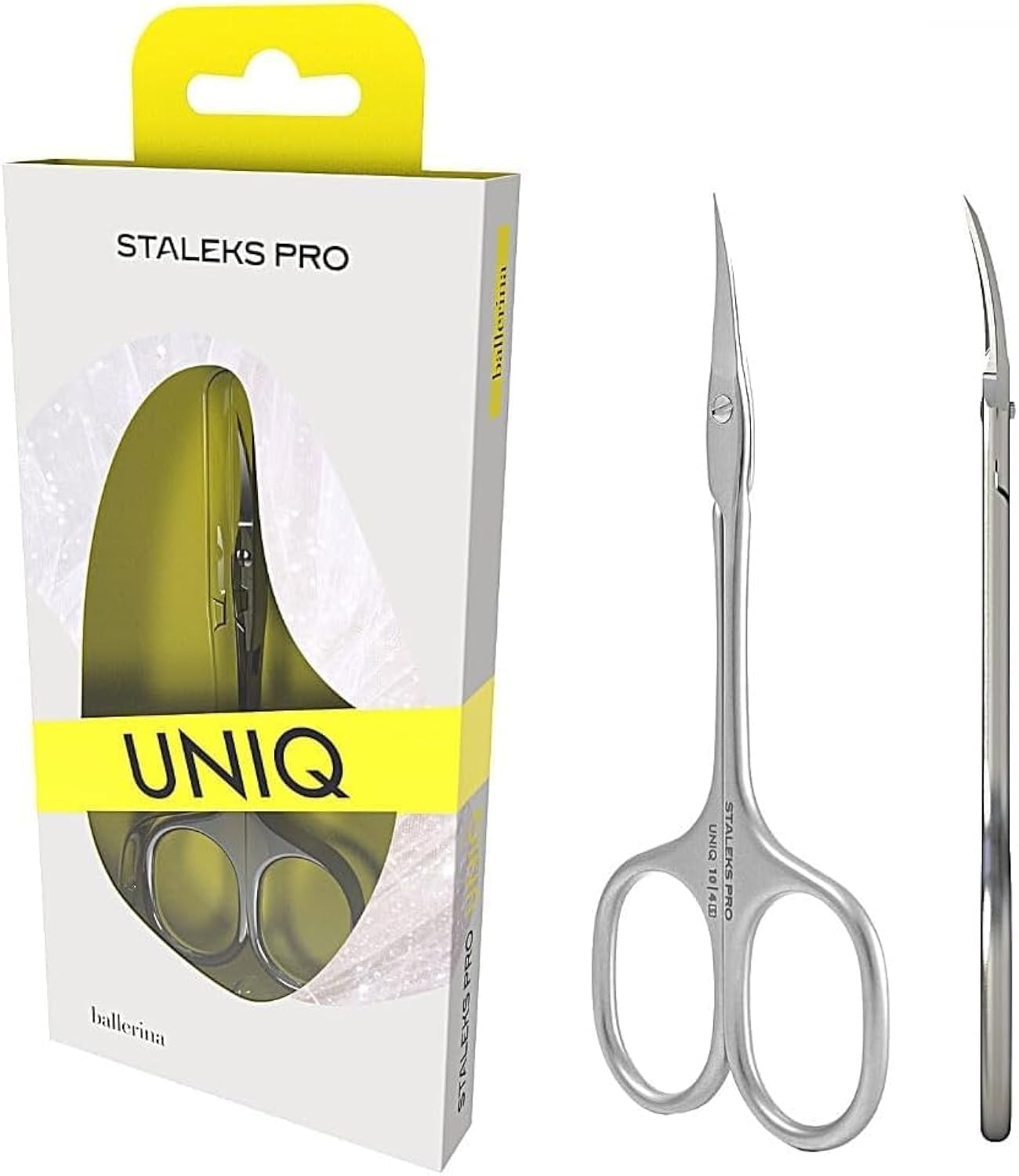 Staleks Pro Satin Professional Cuticle Scissors - Uniq Ballerina - Pack Of 1 - Model Sq-10/4