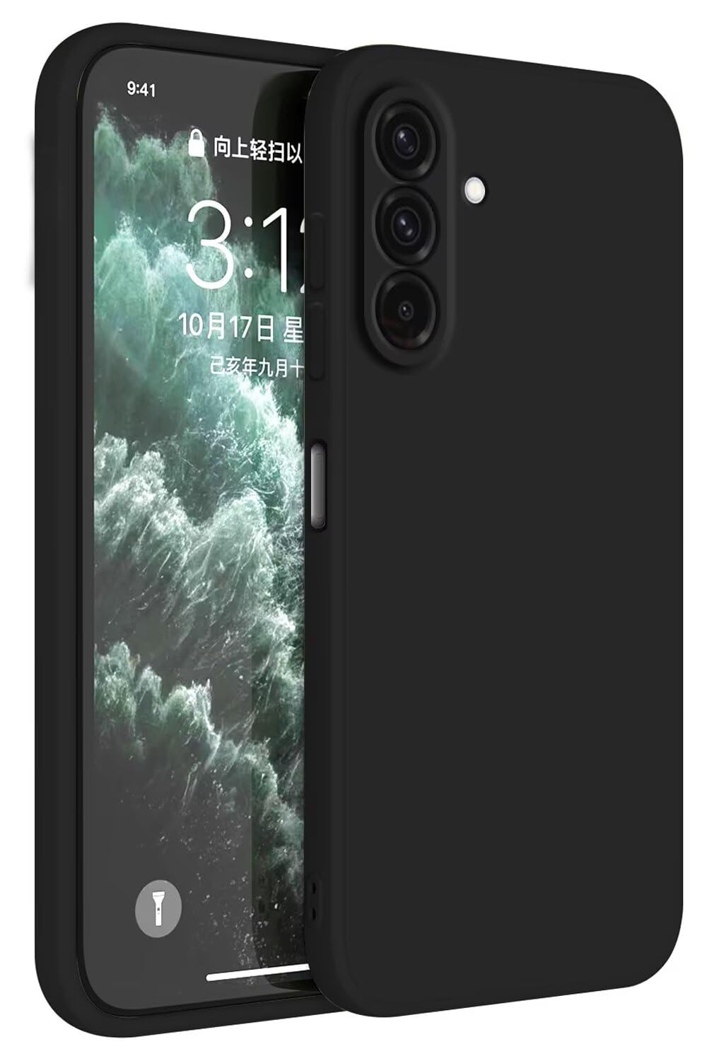 Soft Hydrid Pudding Silicon Back Cover Case Compatible with Samsung Galaxy A17 5G (TPU | Matte Black)-image-30