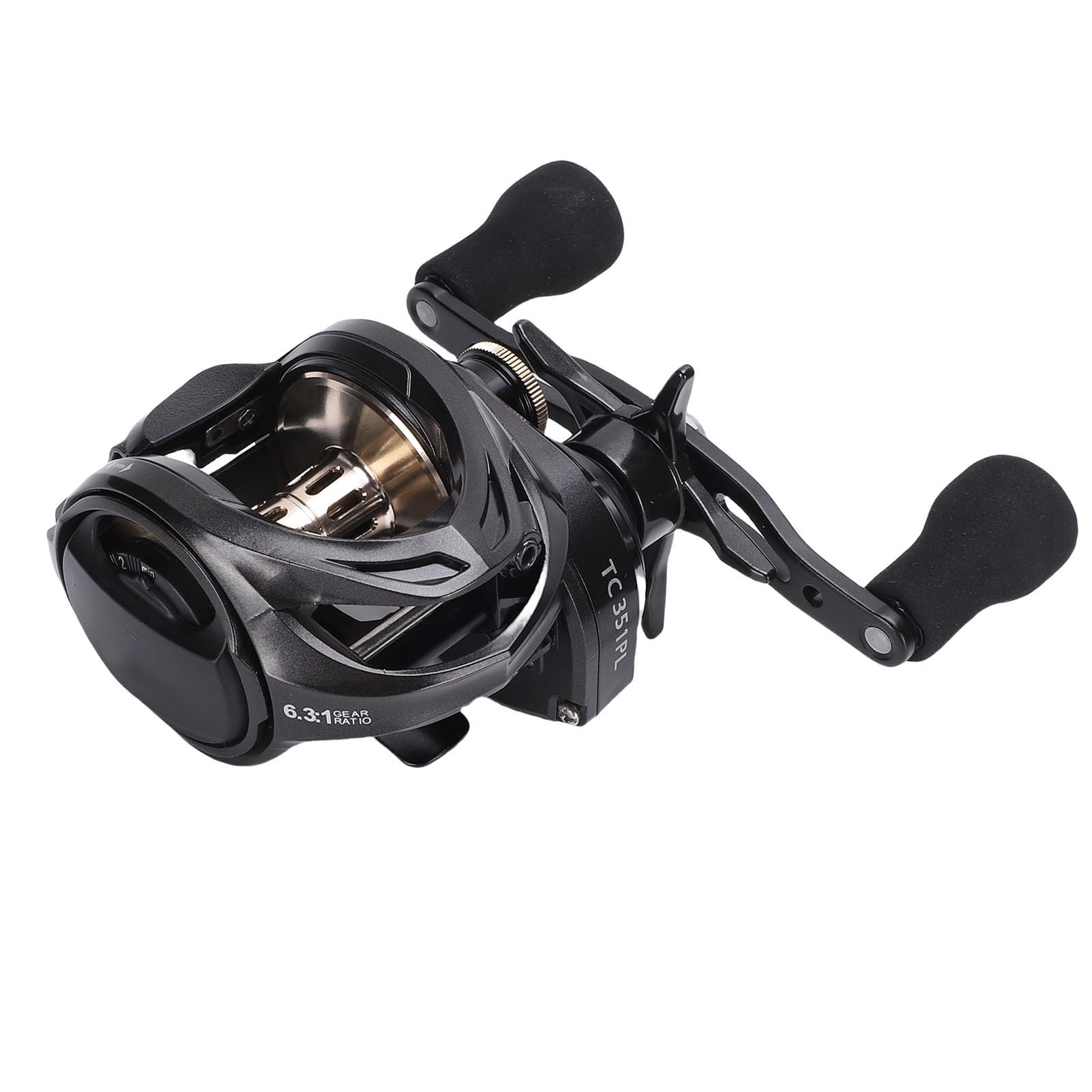 Sonew Mulinello da Lancio High Capacity Wide Spool Serie Pro Angler, Carbon