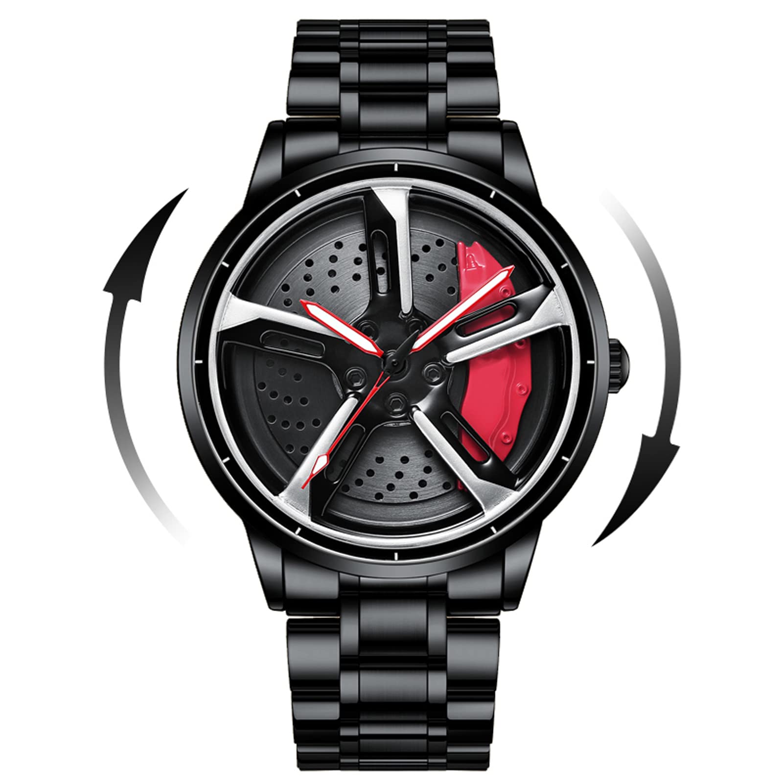 Mihawk Reloj Cubo Llanta Coche 3D Hombre Deportivo Impermeable Cuarzo X-RS7