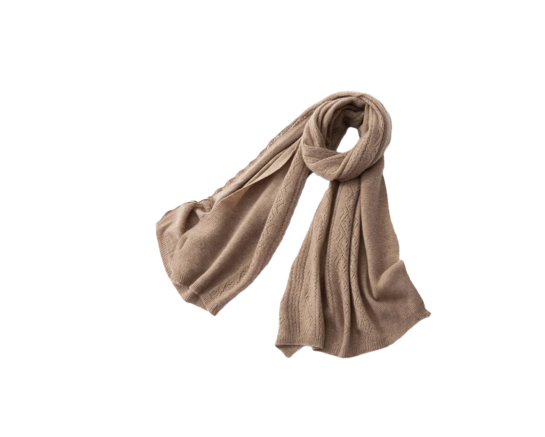 Sciarpa da donna traforata in cashmere, scialle traforata, casual, morbida, calda
