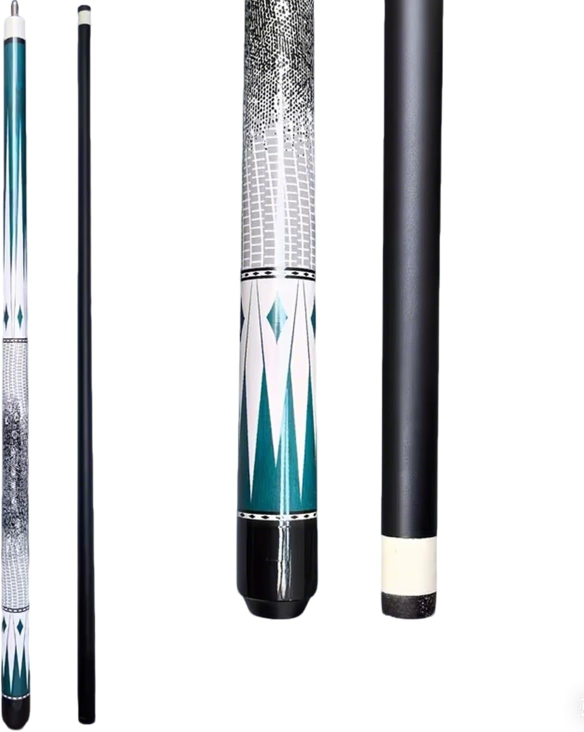 Carbon Fiber Billiard Cue with Snake Pattern, 11mm Front, Professional Low Deflection and Anti-Deformation Design for Competitions, Clubs and Home Entertainment