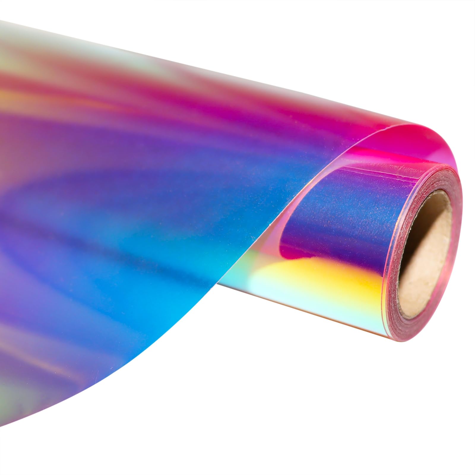 Holographic HTV Vinyl Roll Holographic Heat Transfer Vinyl 10 Inch x 6 Feet Iron on Vinyl for T-Shirts DIY Design, Silhouette Cameo &amp; Heat Press Machine