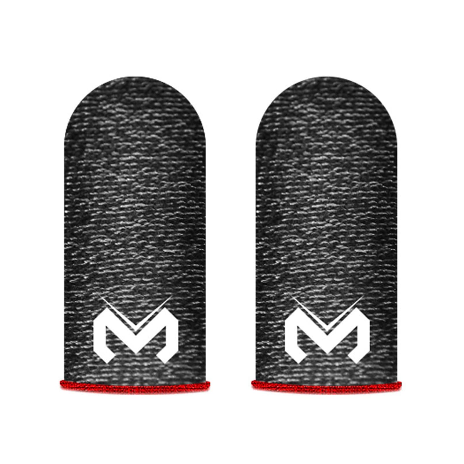 Ulafbwur Black Touch Screen Fingertip Gloves 1 Pair Memo Finger Sleeve Breathable Sensitive Sweat-Proof Faux Silver Fiber Gaming Finger Cover For Pubg Mobile Game Fingertip Sweat-Proof Gaming Finger Cover