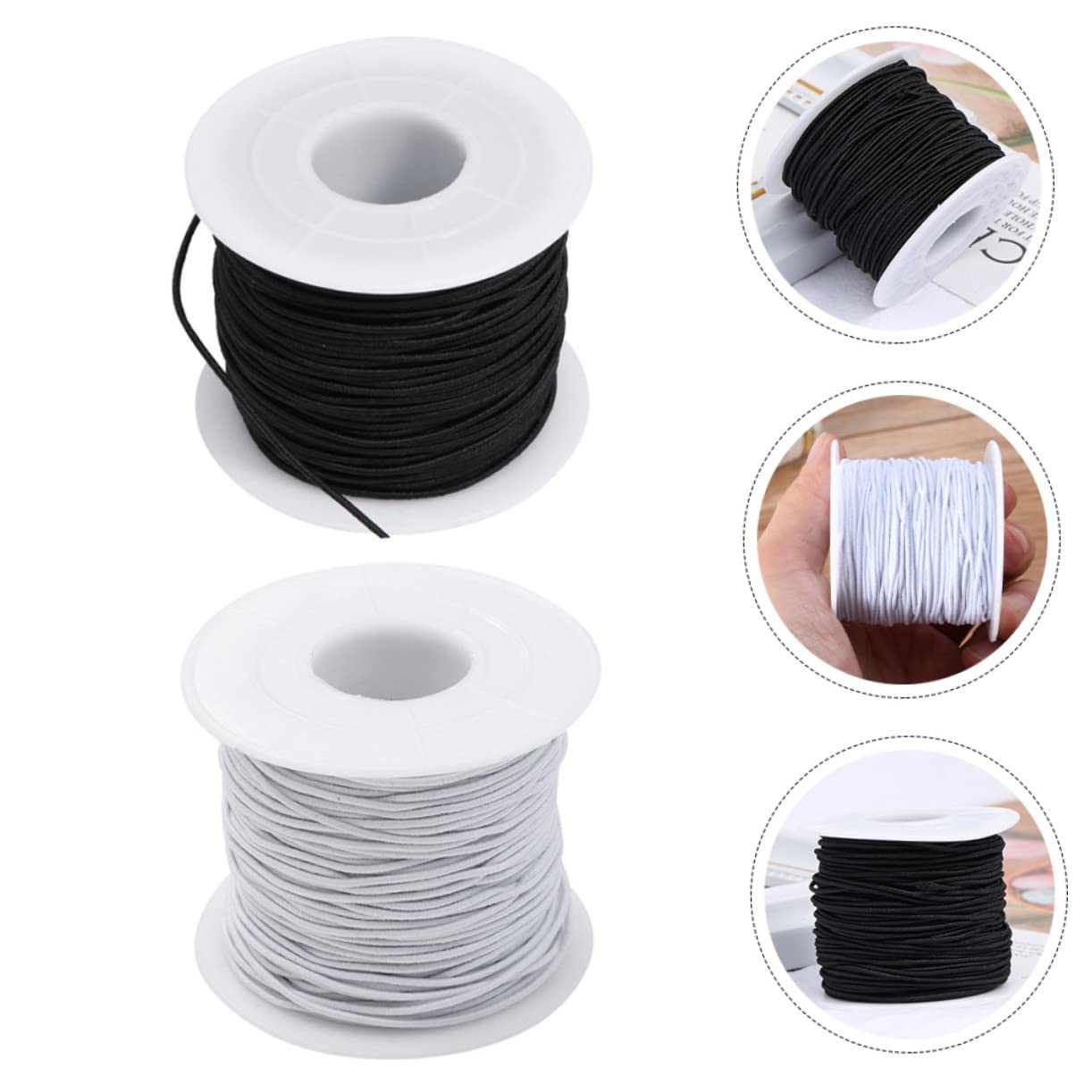 SHINEOFI 6 Rollen Armband elastische Schnur Armband Machen elastische Armbandschnur bastelmaterial bastel Materialien elastische Schmucklinie Armband liefern Halskette Armband Schnur Perlen