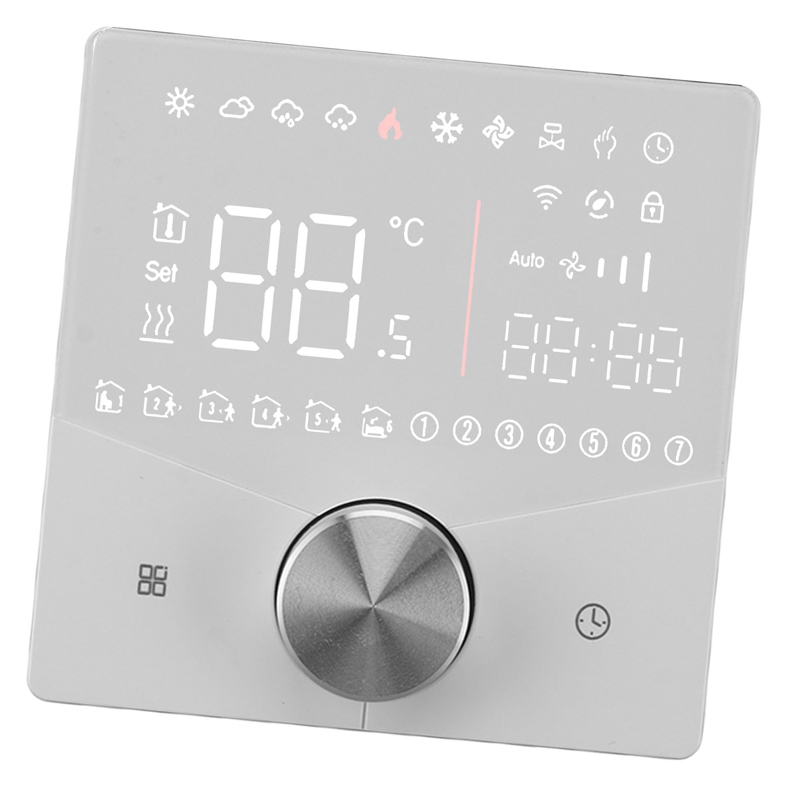 Mingzhe Intelligenter Digitaler Thermostat mit LCD-Farbdisplay, Knopfsteuerung, Präzise Temperaturregelung für Sauna oder Fußbodenheizung
