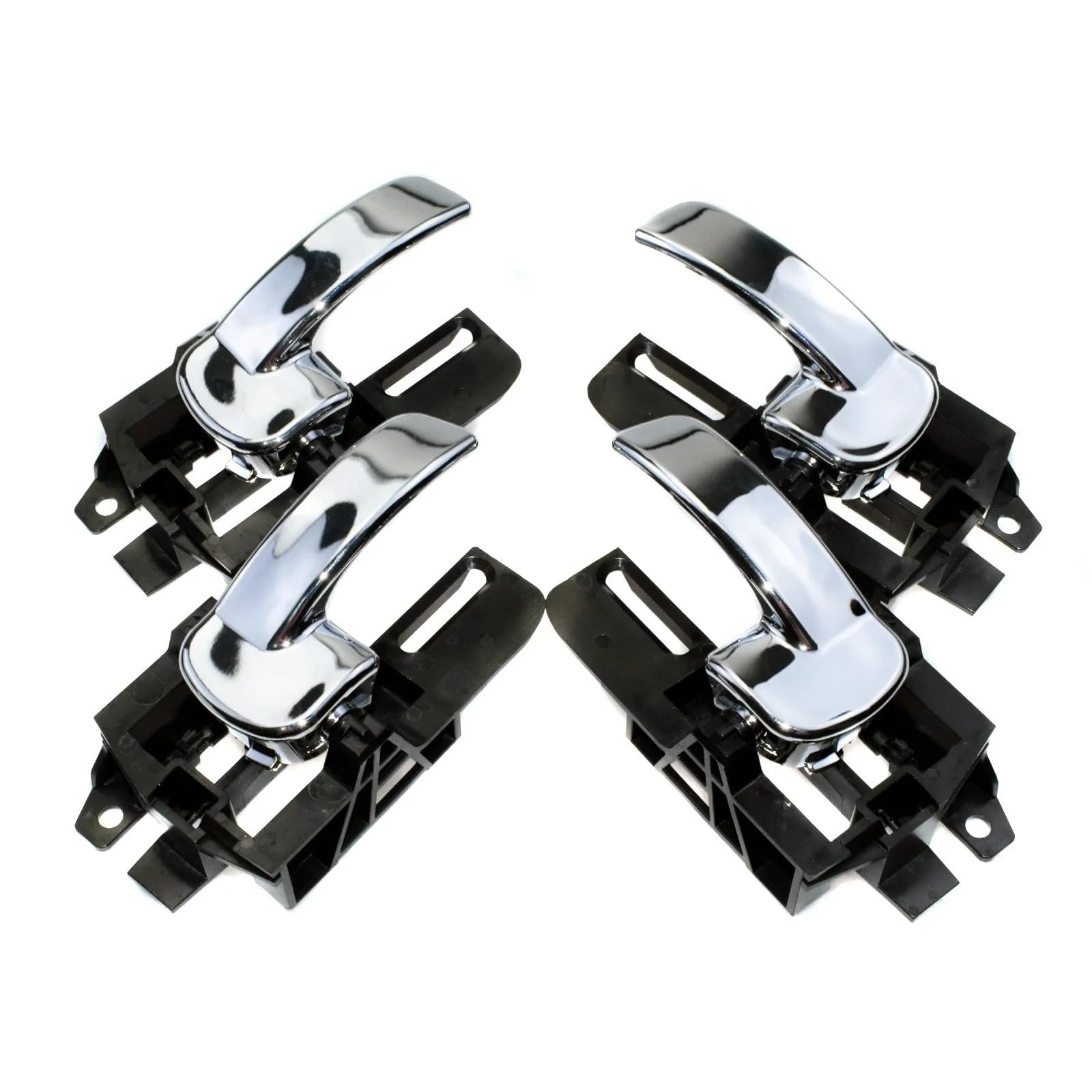 Liufaoz A Set 4Pcs 80671Jd00e 80670Jd00e Interior Door Handle Chrome Front/Rear Left/Right For Nissan For Qashqai 2007-2013 80671-Jd00e 80670-Jd00e(A Set 4Pcs)