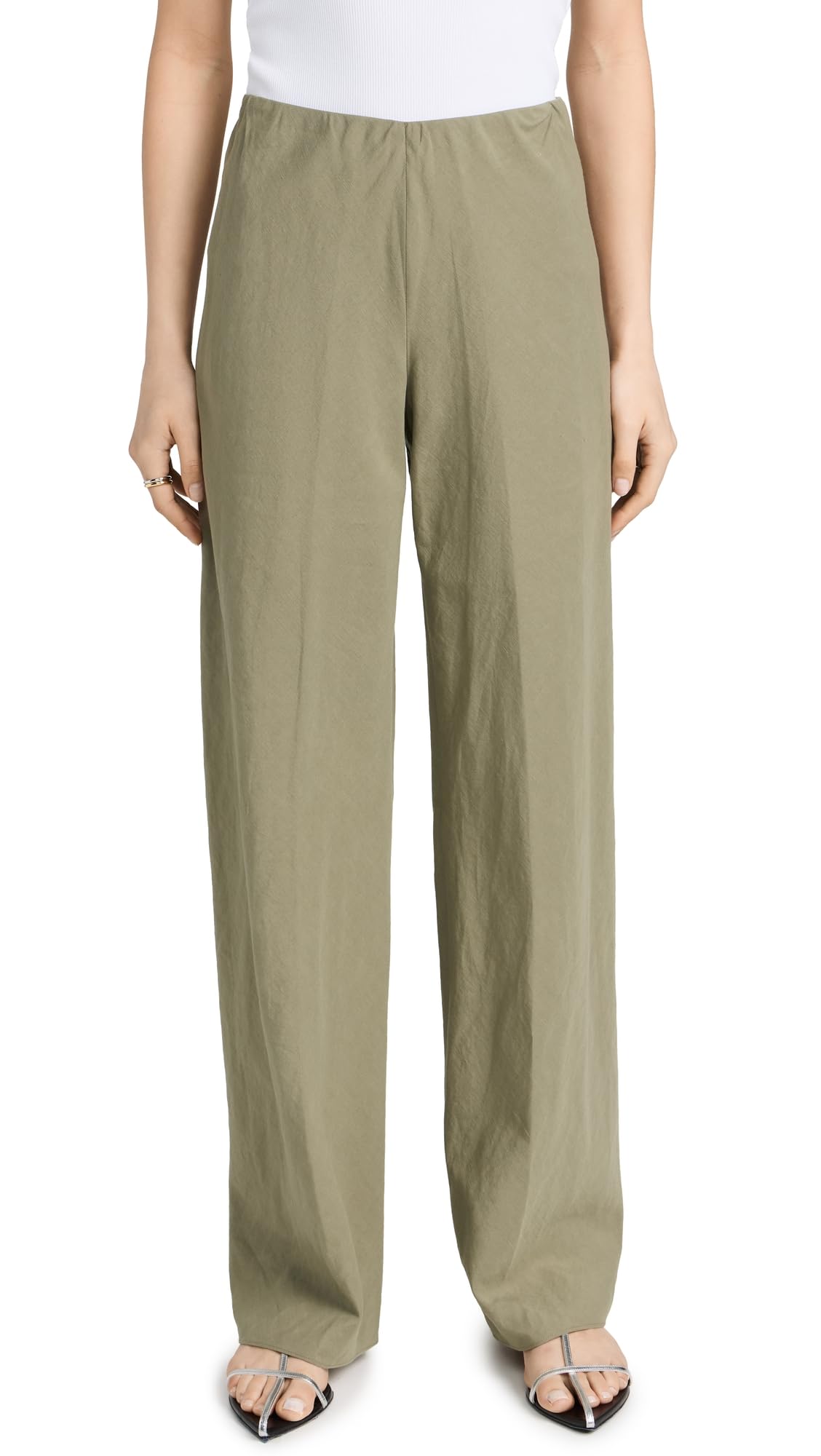 Vince Womens High Waist Cotton Bias Pants
