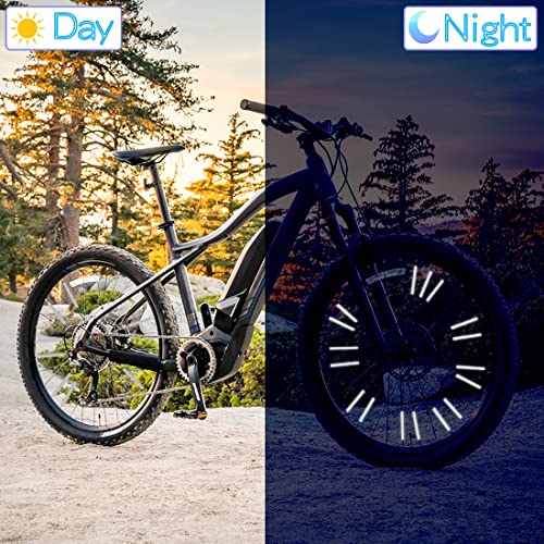 FUKPO 36 Pièces Réflecteurs de Rayons, Reflecteur Velo Composés de Matière Réfléchissante, 3M Reflecteur Roue Velo Catadioptres pour Vélos Visibilité à 360° - Image 7