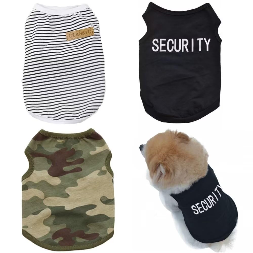 3 Pack Dog Clothes for Small Dog Breathable Sweater Female Dog Shirts for Cat Clothes Male Pet Chihuahua Yorkies Outfits