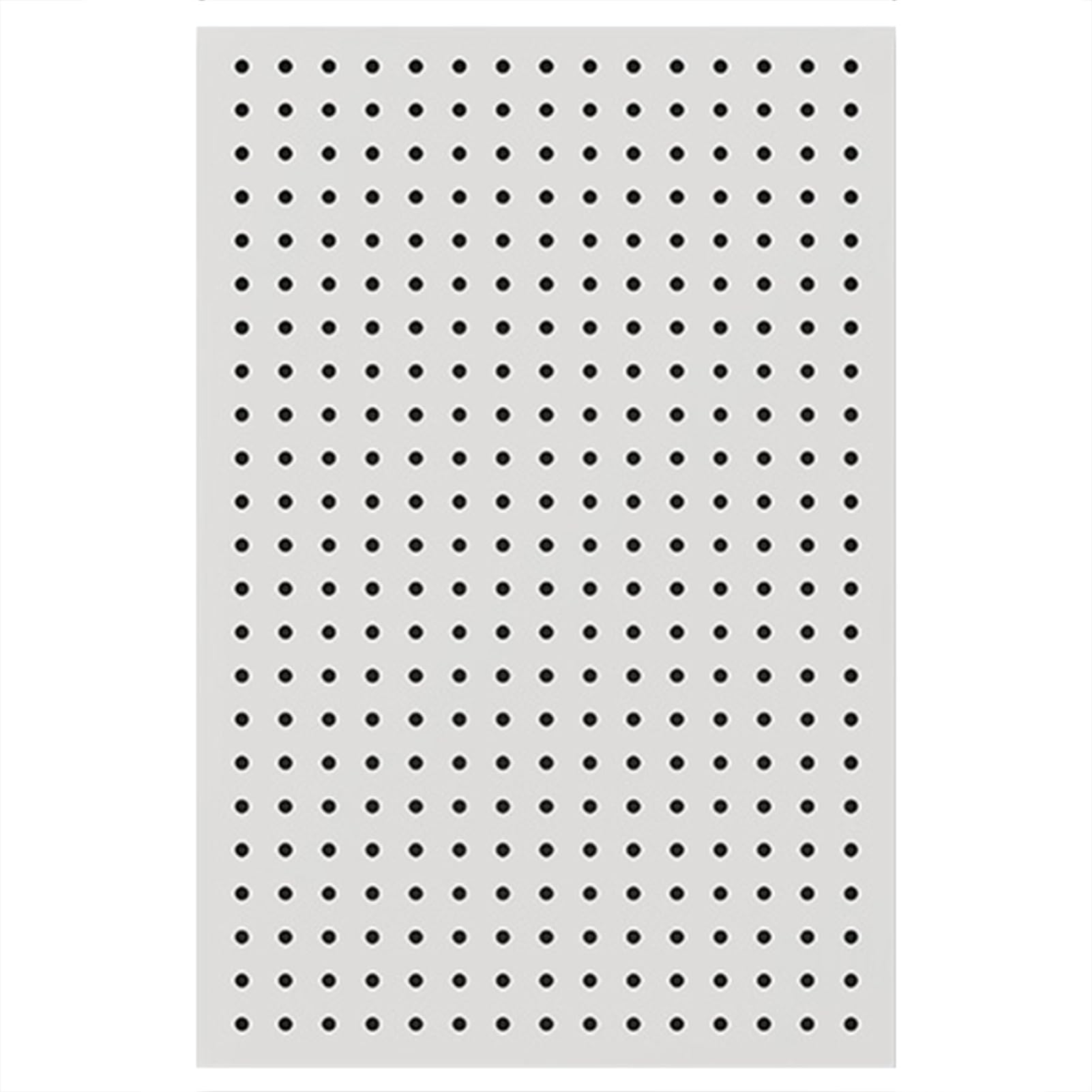 Wandmontage Metall Lochwand-Organizer-Sets Für Spielzimmer Küche Garage, Edelstahl Wandpaneele, Robuste Aufbewahrungsregale Mit Haken(White,40x60cm)